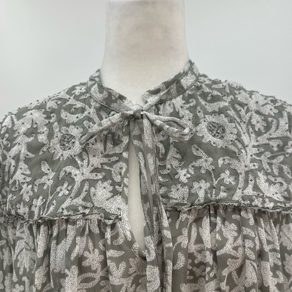 Lucky Brand Beaded Peasant Blouse Sage Green
Women's Size 3X Tassel Tie Boho - Picture 8 of 13